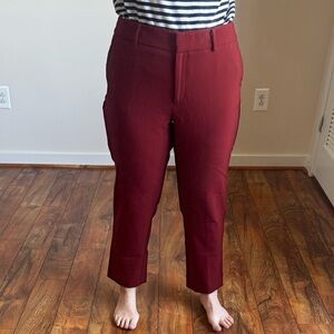 Ann Taylor Factory Women's Burgundy Trousers